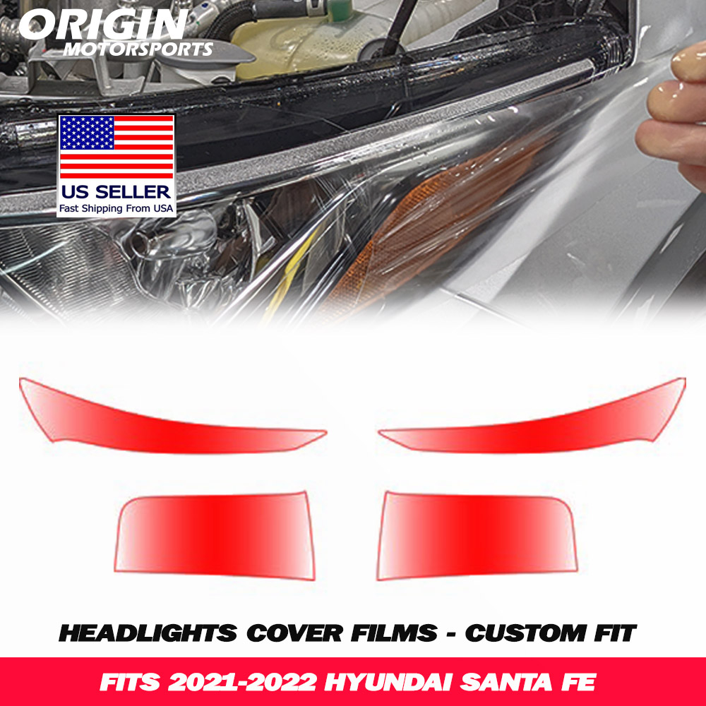 2021-2022 Hyundai SANTA FE Precut Headlight PPF Clear Paint Protection Film Kit 2021-2022 Hyundai SANTA FE Precut Headlight PPF Clear Paint Protection Film Kit