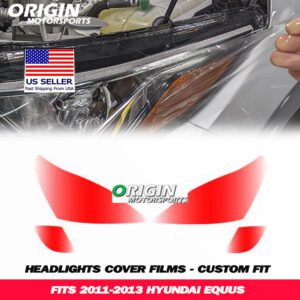 2011-2013 Hyundai EQUUS Precut Headlight PPF Clear Paint Protection Film Kit 2011-2013 Hyundai EQUUS Precut Headlight PPF Clear Paint Protection Film Kit