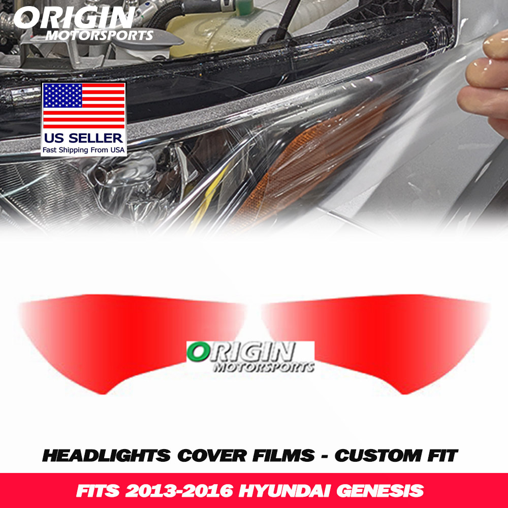 2013-2016 Hyundai GENESIS Precut Headlight PPF Clear Paint Protection Film Kit 2013-2016 Hyundai GENESIS Precut Headlight PPF Clear Paint Protection Film Kit