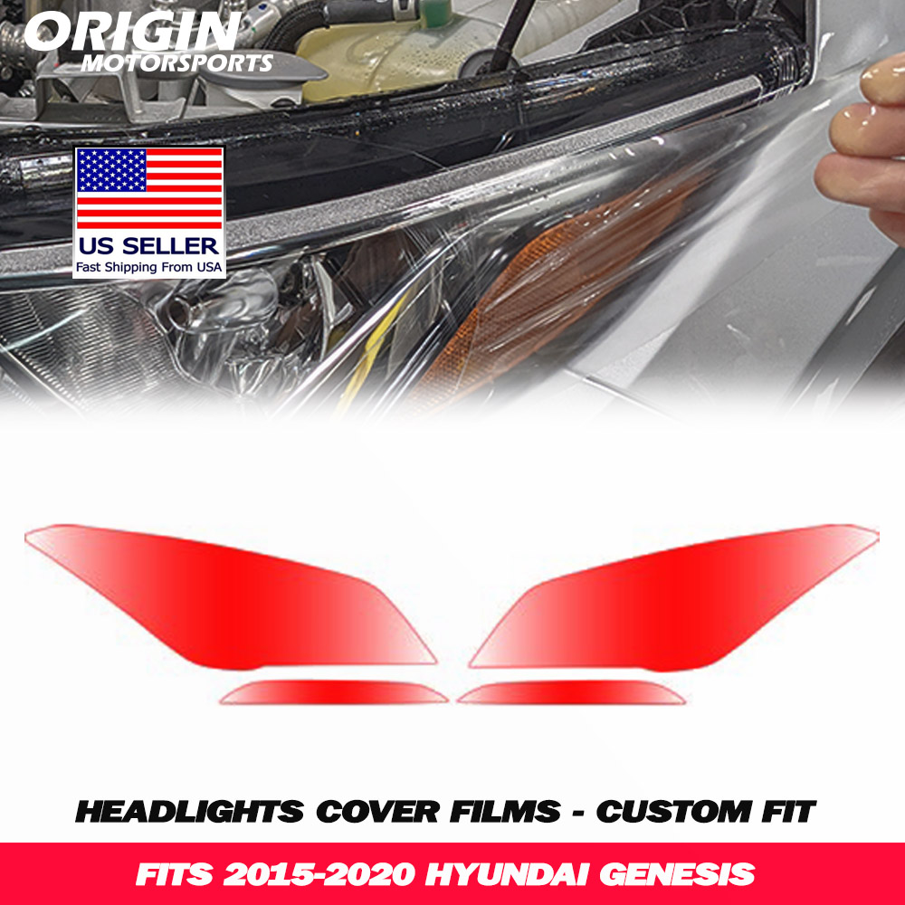 2015-2020 Hyundai GENESIS Precut Headlight PPF Clear Paint Protection Film Kit 2015-2020 Hyundai GENESIS Precut Headlight PPF Clear Paint Protection Film Kit