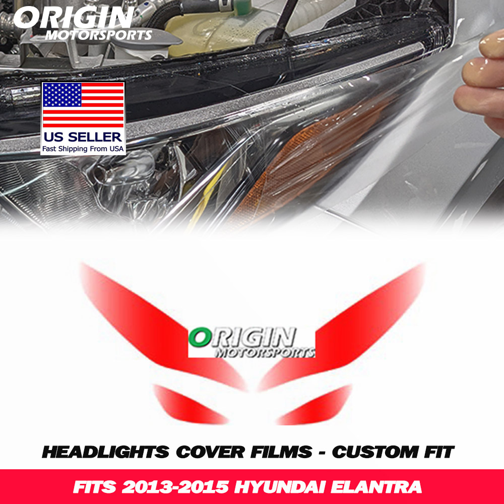 2013-2015 Hyundai ELANTRA Precut Headlight PPF Clear Paint Protection Film Kit 2013-2015 Hyundai ELANTRA Precut Headlight PPF Clear Paint Protection Film Kit
