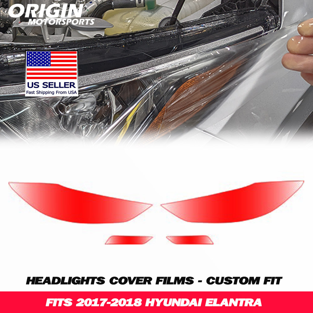 2017-2018 Hyundai ELANTRA Precut Headlight PPF Clear Paint Protection Film Kit 2017-2018 Hyundai ELANTRA Precut Headlight PPF Clear Paint Protection Film Kit