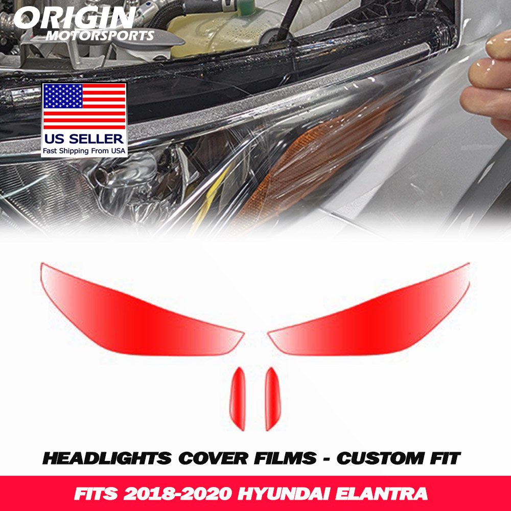 2018-2020 Hyundai ELANTRA Precut Headlight PPF Clear Paint Protection Film Kit