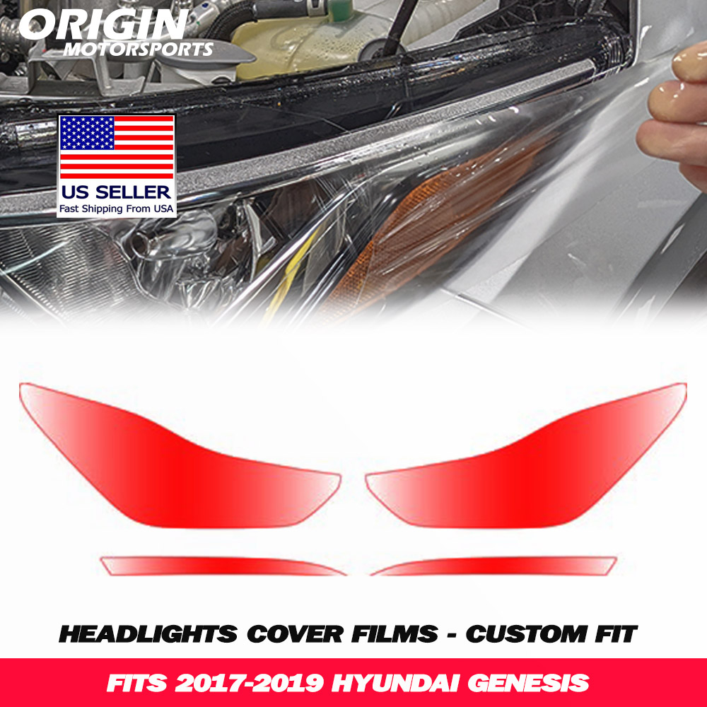 2017-2019 Hyundai GENESIS Precut Headlight PPF Clear Paint Protection Film Kit 2017-2019 Hyundai GENESIS Precut Headlight PPF Clear Paint Protection Film Kit