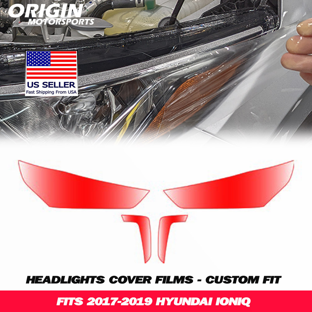 2017-2019 Hyundai IONIQ Precut Headlight PPF Clear Paint Protection Film Kit 2017-2019 Hyundai IONIQ Precut Headlight PPF Clear Paint Protection Film Kit