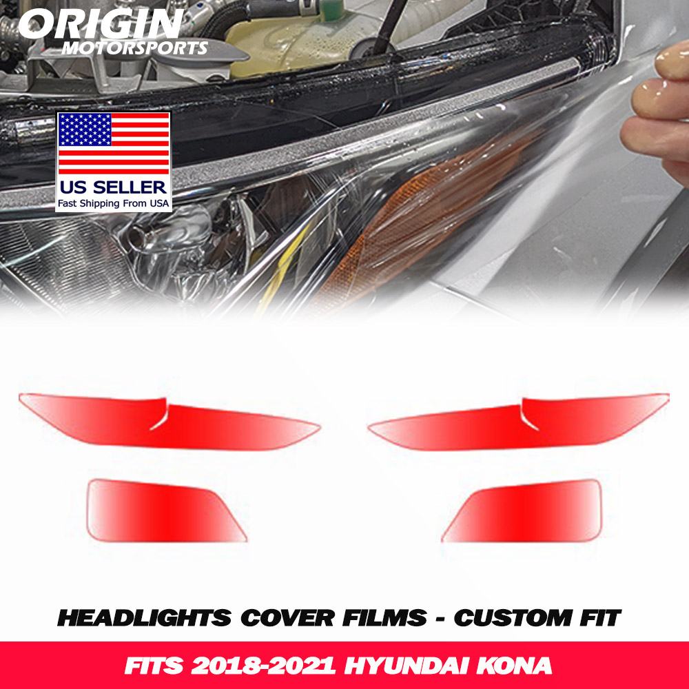2018-2021 Hyundai KONA Precut Headlight PPF Clear Paint Protection Film Kit 2018-2021 Hyundai KONA Precut Headlight PPF Clear Paint Protection Film Kit