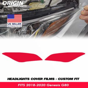 2018-2020 GENESIS G80 Precut Headlight PPF Clear Paint Protection Film Kit