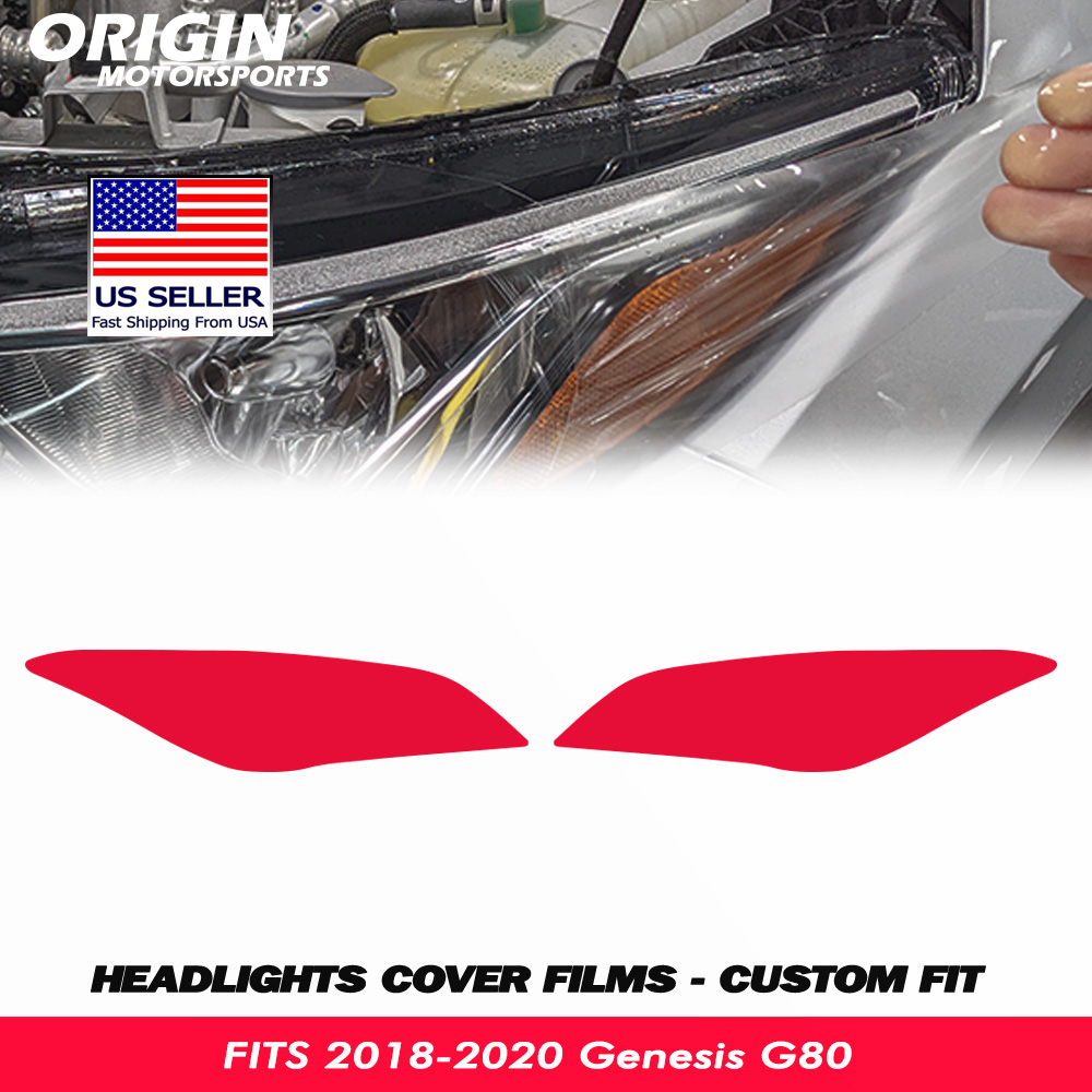 2018-2020 GENESIS G80 Precut Headlight PPF Clear Paint Protection Film Kit 2018-2020 GENESIS G80 Precut Headlight PPF Clear Paint Protection Film Kit