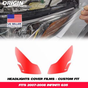 2007-2008 Infiniti G35 Precut Headlight PPF Clear Paint Protection Film Kit 2007-2008 Infiniti G35 Precut Headlight PPF Clear Paint Protection Film Kit