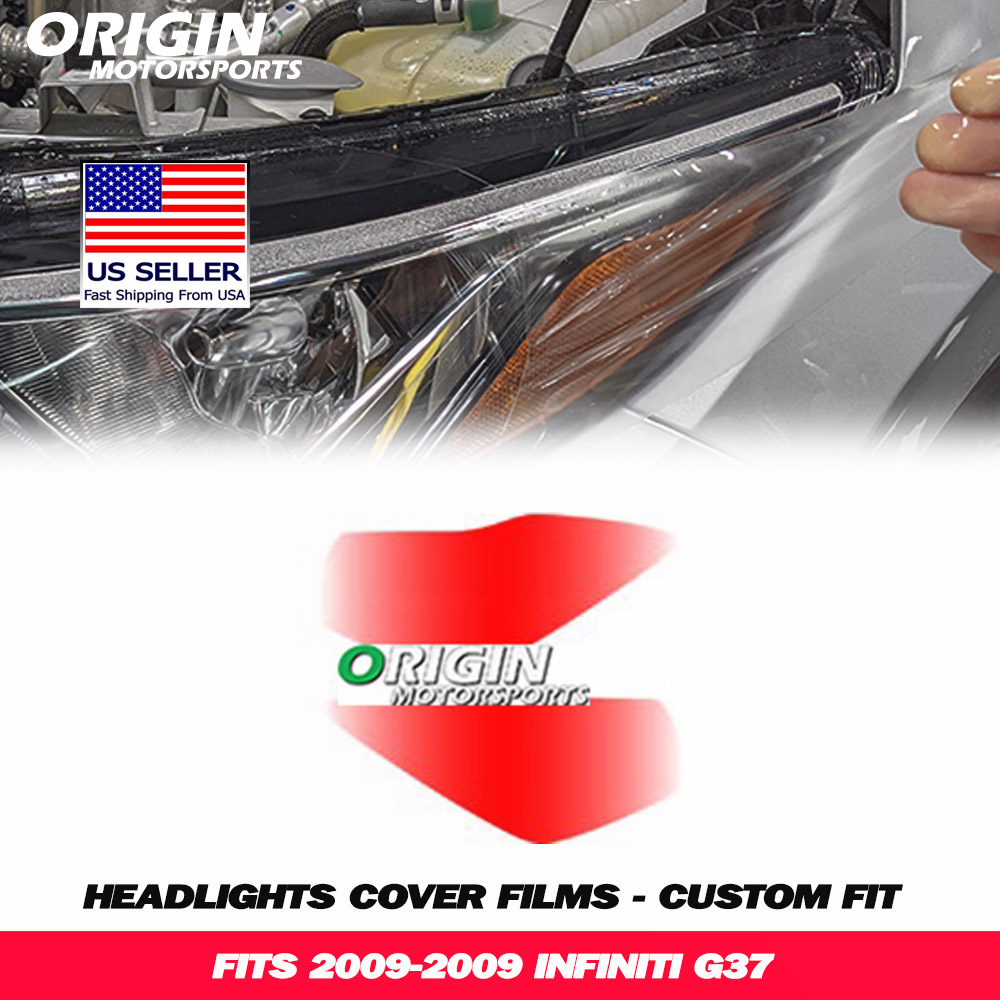 2009-2009 Infiniti G37 Precut Headlight PPF Clear Paint Protection Film Kit 2009-2009 Infiniti G37 Precut Headlight PPF Clear Paint Protection Film Kit