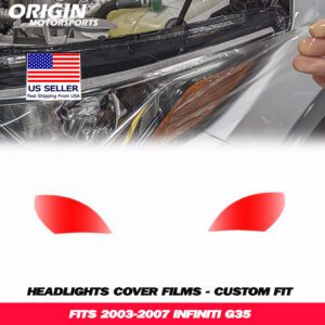 2003-2007 Infiniti G35 Precut Headlight PPF Clear Paint Protection Film Kit 2003-2007 Infiniti G35 Precut Headlight PPF Clear Paint Protection Film Kit