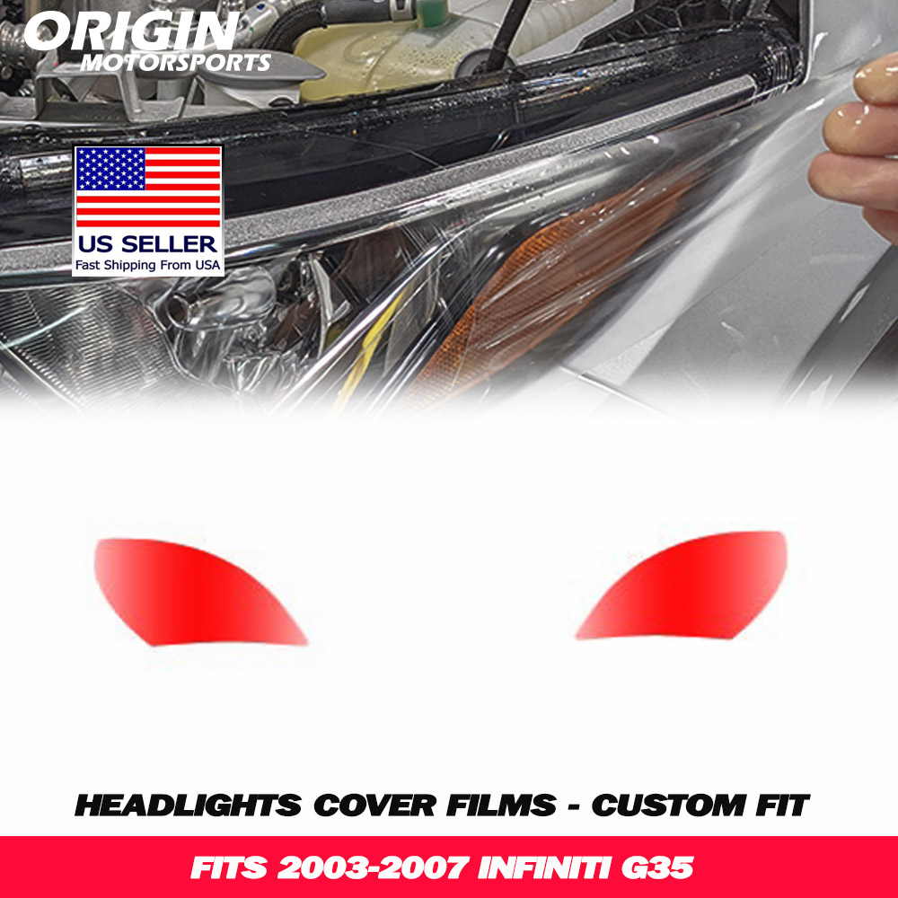 2003-2007 Infiniti G35 Precut Headlight PPF Clear Paint Protection Film Kit 2003-2007 Infiniti G35 Precut Headlight PPF Clear Paint Protection Film Kit