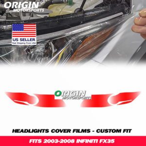 2003-2008 Infiniti FX35 Precut Headlight PPF Clear Paint Protection Film Kit 2003-2008 Infiniti FX35 Precut Headlight PPF Clear Paint Protection Film Kit