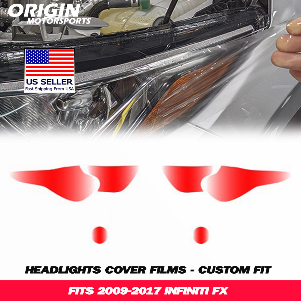 2009-2017 Infiniti FX Precut Headlight PPF Clear Paint Protection Film Kit 2009-2017 Infiniti FX Precut Headlight PPF Clear Paint Protection Film Kit