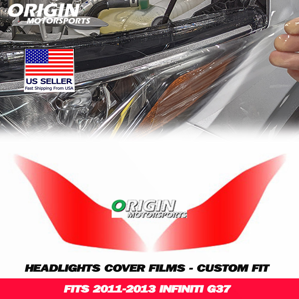 2011-2013 Infiniti G37 Precut Headlight PPF Clear Paint Protection Film Kit 2011-2013 Infiniti G37 Precut Headlight PPF Clear Paint Protection Film Kit