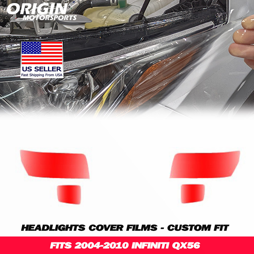 2004-2010 Infiniti QX56 Precut Headlight PPF Clear Paint Protection Film Kit 2004-2010 Infiniti QX56 Precut Headlight PPF Clear Paint Protection Film Kit