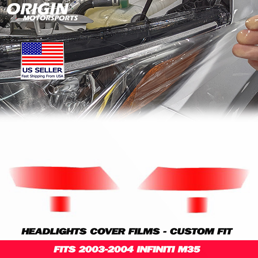 2003-2004 Infiniti M35 Precut Headlight PPF Clear Paint Protection Film Kit 2003-2004 Infiniti M35 Precut Headlight PPF Clear Paint Protection Film Kit