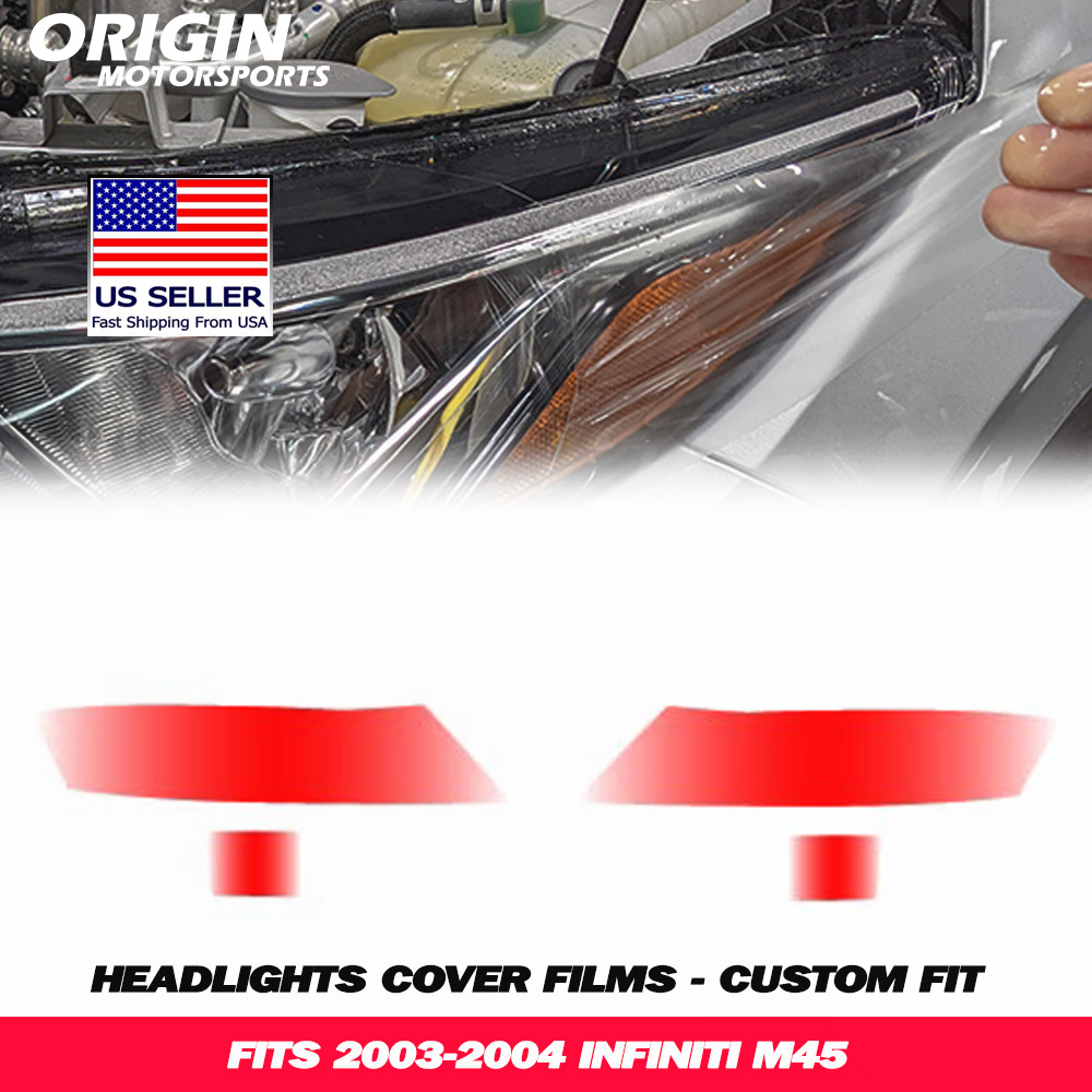 2003-2004 Infiniti M45 Precut Headlight PPF Clear Paint Protection Film Kit 2003-2004 Infiniti M45 Precut Headlight PPF Clear Paint Protection Film Kit