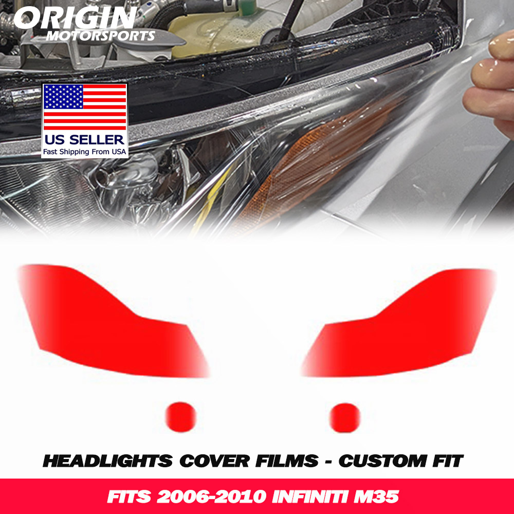 2006-2010 Infiniti M35 Precut Headlight PPF Clear Paint Protection Film Kit 2006-2010 Infiniti M35 Precut Headlight PPF Clear Paint Protection Film Kit