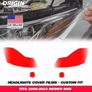 2006-2010 Infiniti M45 Precut Headlight PPF Clear Paint Protection Film Kit 2006-2010 Infiniti M45 Precut Headlight PPF Clear Paint Protection Film Kit