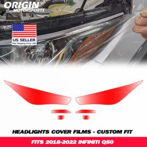 2018-2022 Infiniti Q50 Precut Headlight PPF Clear Paint Protection Film Kit 2018-2022 Infiniti Q50 Precut Headlight PPF Clear Paint Protection Film Kit