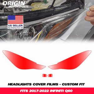 2017-2022 Infiniti Q60 Precut Headlight PPF Clear Paint Protection Film Kit 2017-2022 Infiniti Q60 Precut Headlight PPF Clear Paint Protection Film Kit