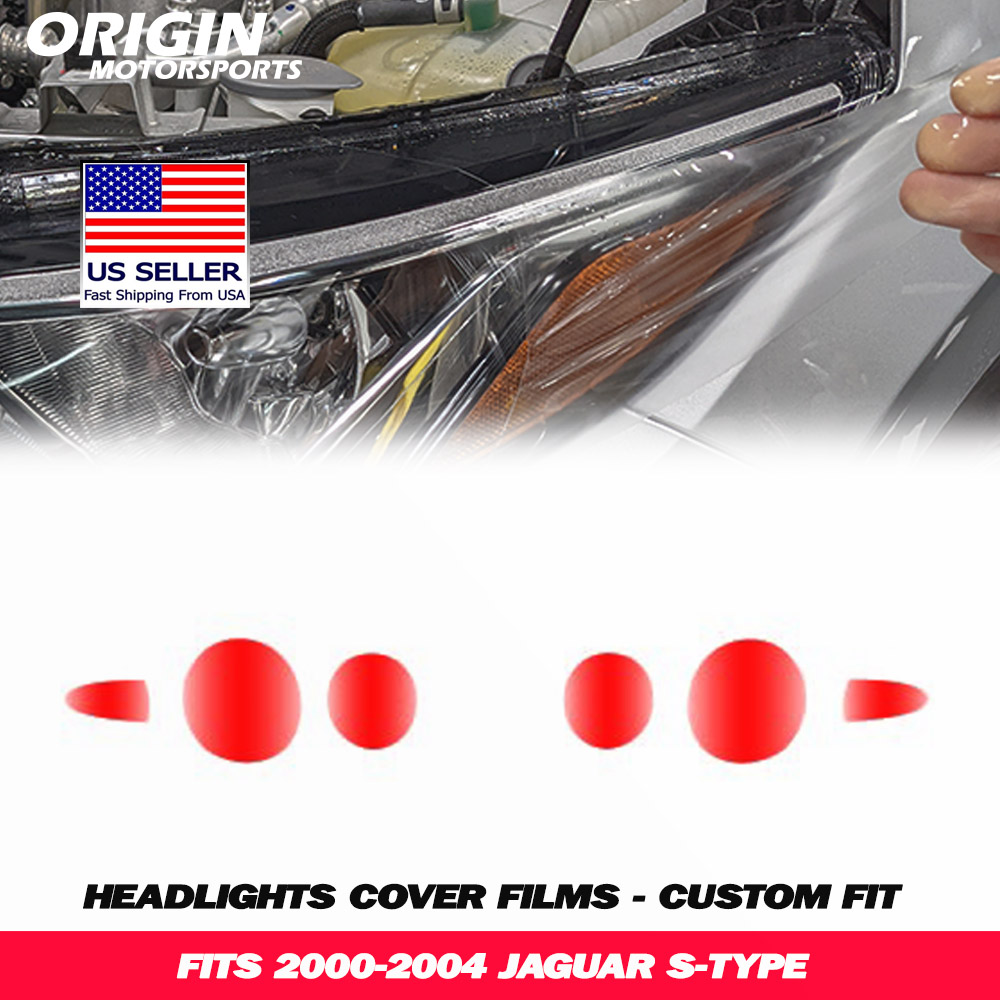 2000-2004 Jaguar S-TYPE Precut Headlight PPF Clear Paint Protection Film Kit 2000-2004 Jaguar S-TYPE Precut Headlight PPF Clear Paint Protection Film Kit