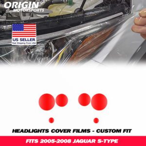 2005-2008 Jaguar S-TYPE Precut Headlight PPF Clear Paint Protection Film Kit 2005-2008 Jaguar S-TYPE Precut Headlight PPF Clear Paint Protection Film Kit