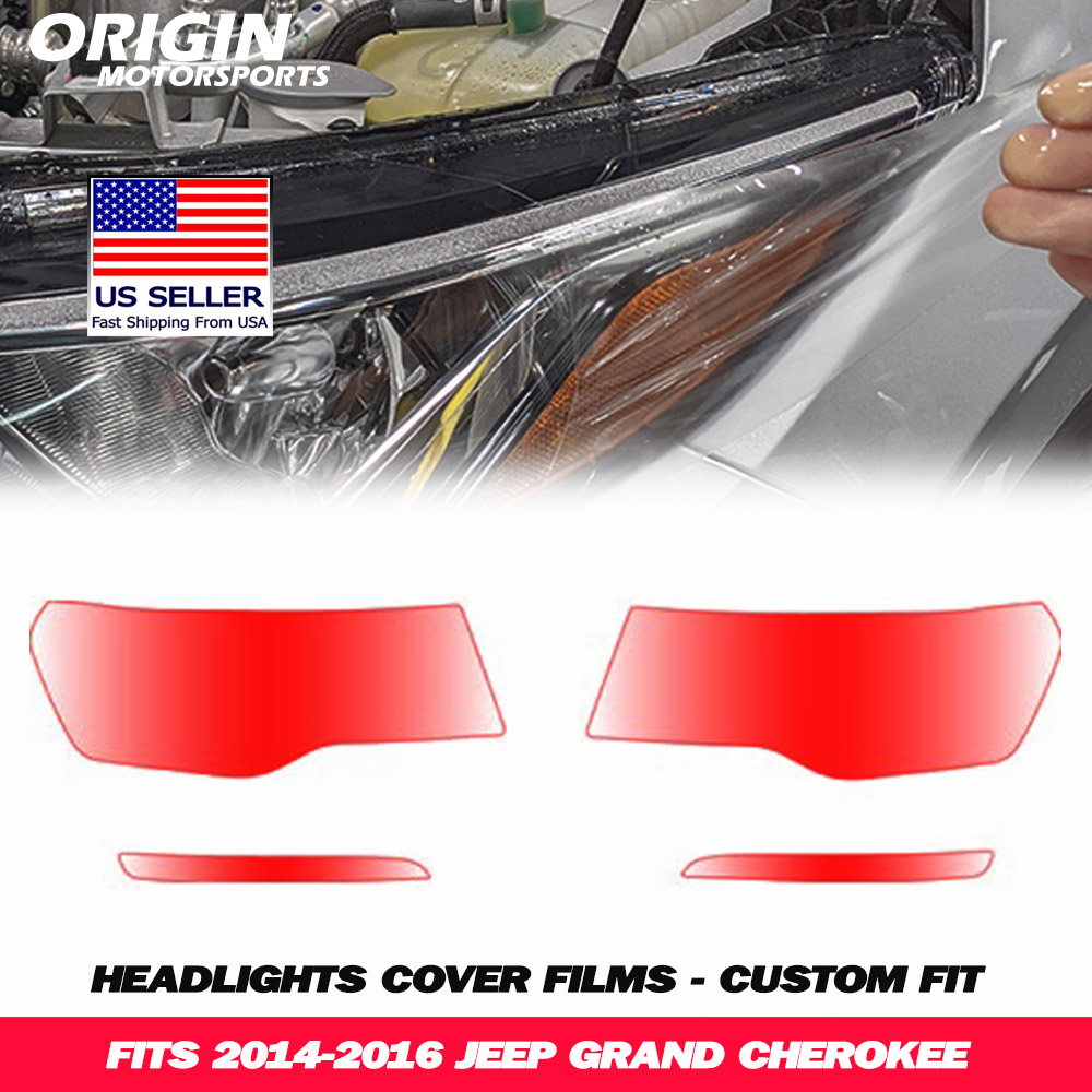 2014-2016 Jeep GRAND CHEROKEE Precut Headlight PPF Clear Paint Protection Film Kit 2014-2016 Jeep GRAND CHEROKEE Precut Headlight PPF Clear Paint Protection Film Kit