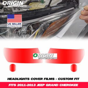 2011-2013 Jeep GRAND CHEROKEE Precut Headlight PPF Clear Paint Protection Film Kit
