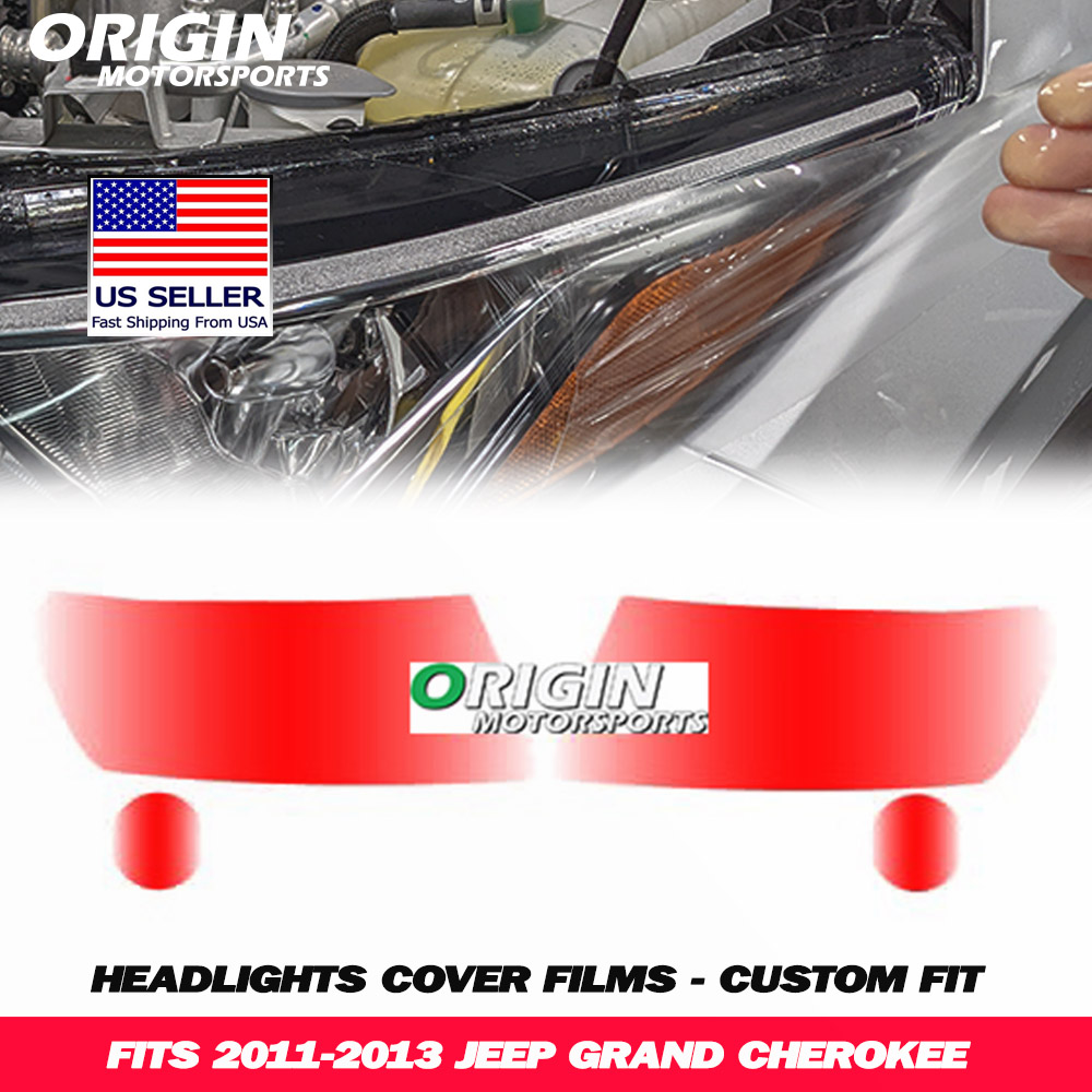 2011-2013 Jeep GRAND CHEROKEE Precut Headlight PPF Clear Paint Protection Film Kit 2011-2013 Jeep GRAND CHEROKEE Precut Headlight PPF Clear Paint Protection Film Kit