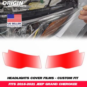 2016-2021 Jeep GRAND CHEROKEE Precut Headlight PPF Clear Paint Protection Film Kit 2016-2021 Jeep GRAND CHEROKEE Precut Headlight PPF Clear Paint Protection Film Kit