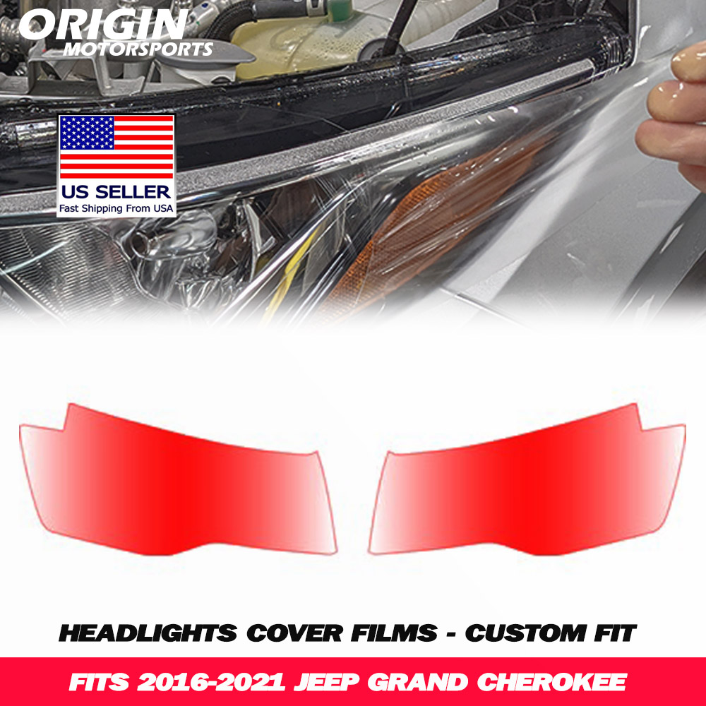 2016-2021 Jeep GRAND CHEROKEE Precut Headlight PPF Clear Paint Protection Film Kit 2016-2021 Jeep GRAND CHEROKEE Precut Headlight PPF Clear Paint Protection Film Kit