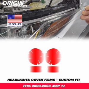 2000-2003 Jeep TJ Precut Headlight PPF Clear Paint Protection Film Kit 2000-2003 Jeep TJ Precut Headlight PPF Clear Paint Protection Film Kit