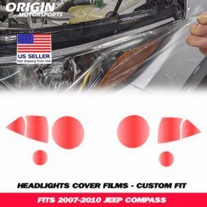 2007-2010 Jeep COMPASS Precut Headlight PPF Clear Paint Protection Film Kit