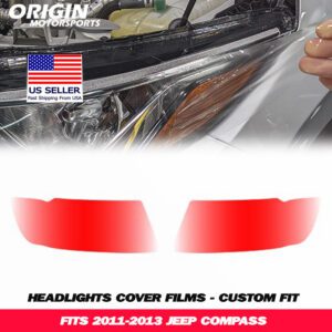 2011-2013 Jeep COMPASS Precut Headlight PPF Clear Paint Protection Film Kit