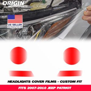 2007-2010 Jeep PATRIOT Precut Headlight PPF Clear Paint Protection Film Kit