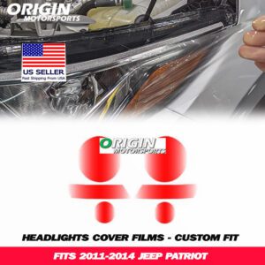 2011-2014 Jeep PATRIOT Precut Headlight PPF Clear Paint Protection Film Kit 2011-2014 Jeep PATRIOT Precut Headlight PPF Clear Paint Protection Film Kit