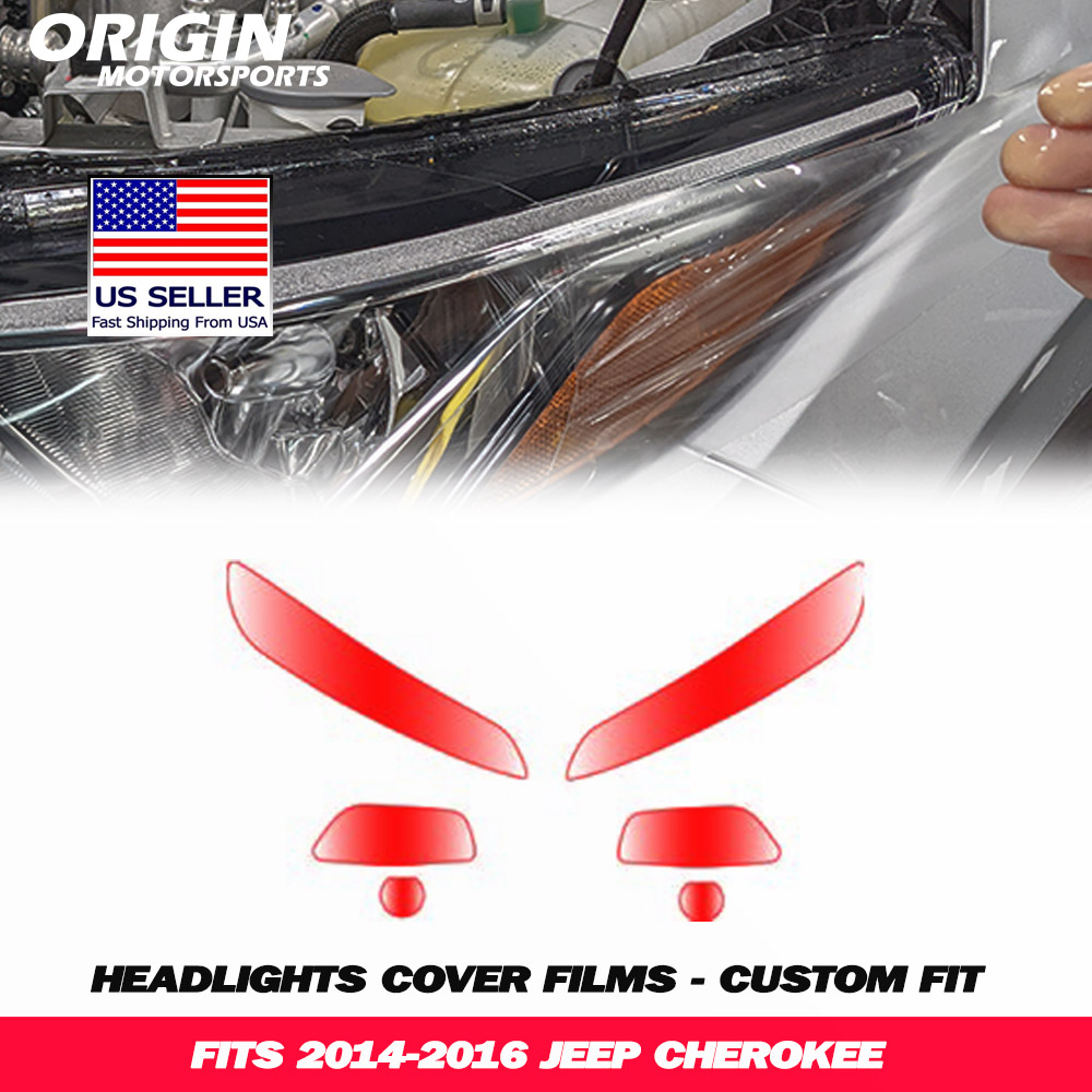 2014-2016 Jeep CHEROKEE Precut Headlight PPF Clear Paint Protection Film Kit 2014-2016 Jeep CHEROKEE Precut Headlight PPF Clear Paint Protection Film Kit