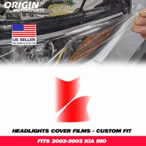 2002-2003 Kia RIO Precut Headlight PPF Clear Paint Protection Film Kit 2002-2003 Kia RIO Precut Headlight PPF Clear Paint Protection Film Kit