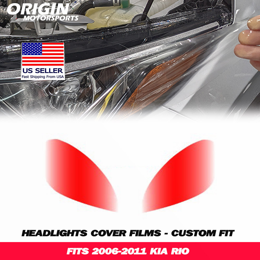 2006-2011 Kia RIO Precut Headlight PPF Clear Paint Protection Film Kit 2006-2011 Kia RIO Precut Headlight PPF Clear Paint Protection Film Kit