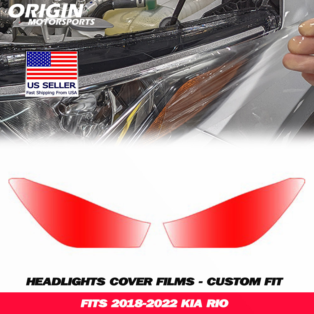 2018-2022 Kia RIO Precut Headlight PPF Clear Paint Protection Film Kit 2018-2022 Kia RIO Precut Headlight PPF Clear Paint Protection Film Kit