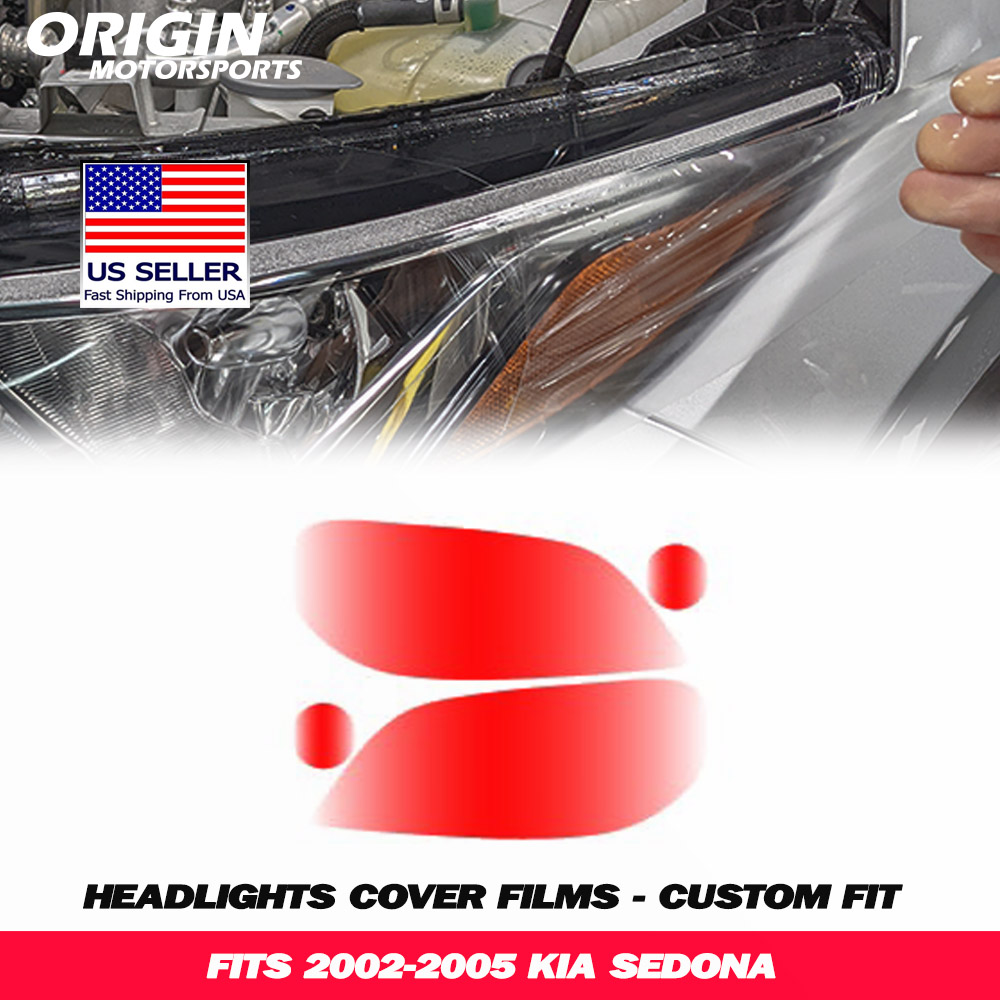 2002-2005 Kia SEDONA Precut Headlight PPF Clear Paint Protection Film Kit 2002-2005 Kia SEDONA Precut Headlight PPF Clear Paint Protection Film Kit