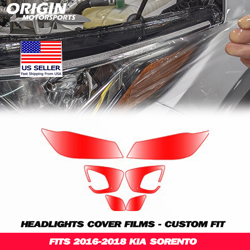 2016-2018 Kia SORENTO Precut Headlight PPF Clear Paint Protection Film Kit