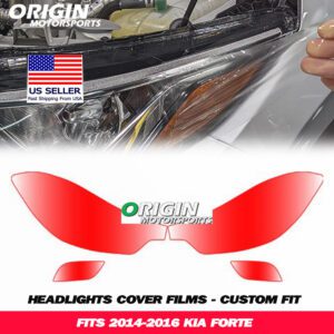 2014-2016 Kia FORTE Precut Headlight PPF Clear Paint Protection Film Kit 2014-2016 Kia FORTE Precut Headlight PPF Clear Paint Protection Film Kit
