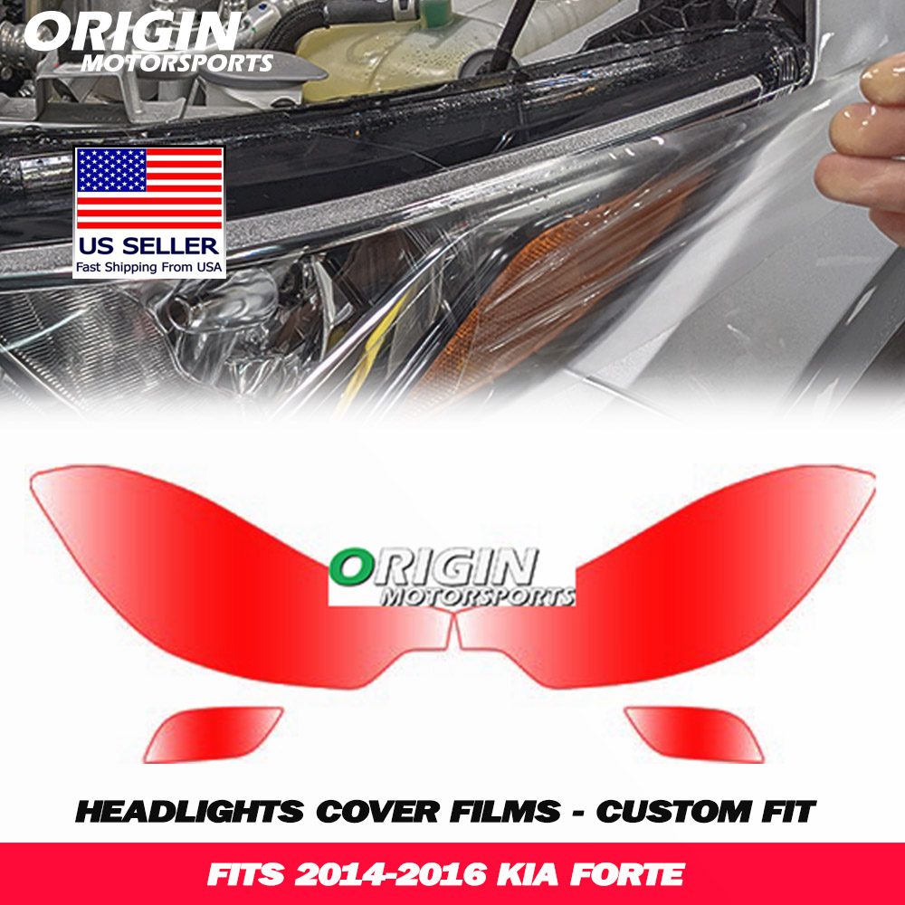 2014-2016 Kia FORTE Precut Headlight PPF Clear Paint Protection Film Kit 2014-2016 Kia FORTE Precut Headlight PPF Clear Paint Protection Film Kit