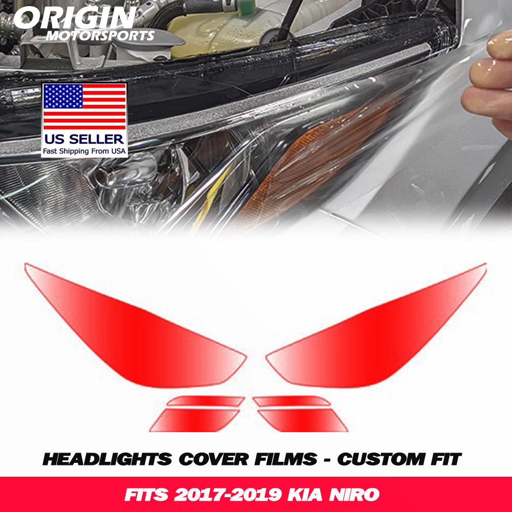2017-2019 Kia NIRO Precut Headlight PPF Clear Paint Protection Film Kit 2017-2019 Kia NIRO Precut Headlight PPF Clear Paint Protection Film Kit