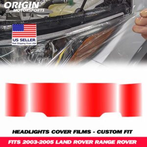 2003-2005 Land Rover RANGE ROVER Precut Headlight PPF Clear Paint Protection Film Kit 2003-2005 Land Rover RANGE ROVER Precut Headlight PPF Clear Paint Protection Film Kit
