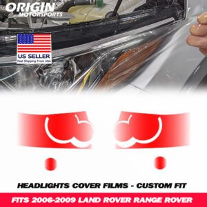 2006-2009 Land Rover RANGE ROVER Precut Headlight PPF Clear Paint Protection Film Kit 2006-2009 Land Rover RANGE ROVER Precut Headlight PPF Clear Paint Protection Film Kit