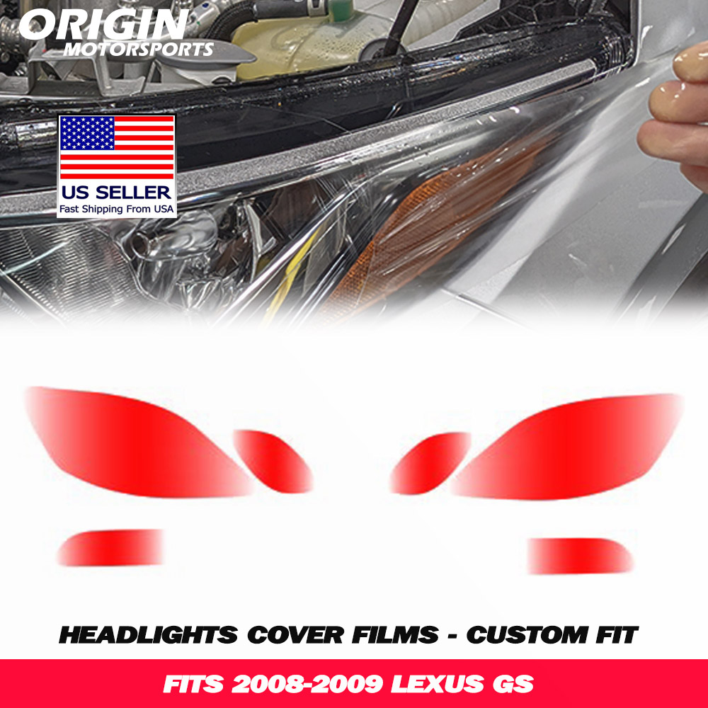 2008-2009 Lexus GS Precut Headlight PPF Clear Paint Protection Film Kit 2008-2009 Lexus GS Precut Headlight PPF Clear Paint Protection Film Kit